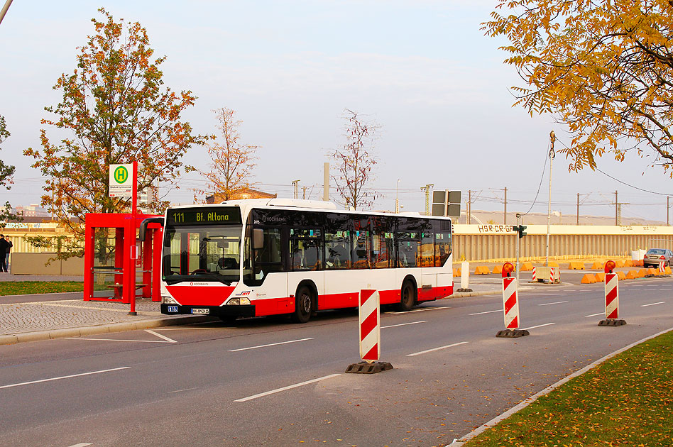 Die Bushaltestelle U-Bahn Hafencity Universität