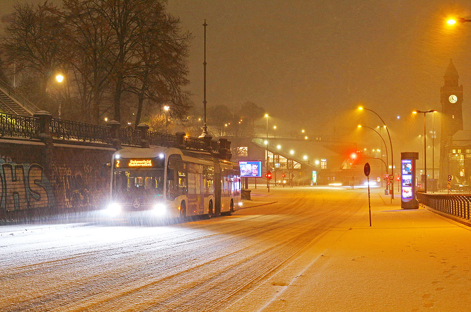 Ein VHH-Elektrobus im Schnee