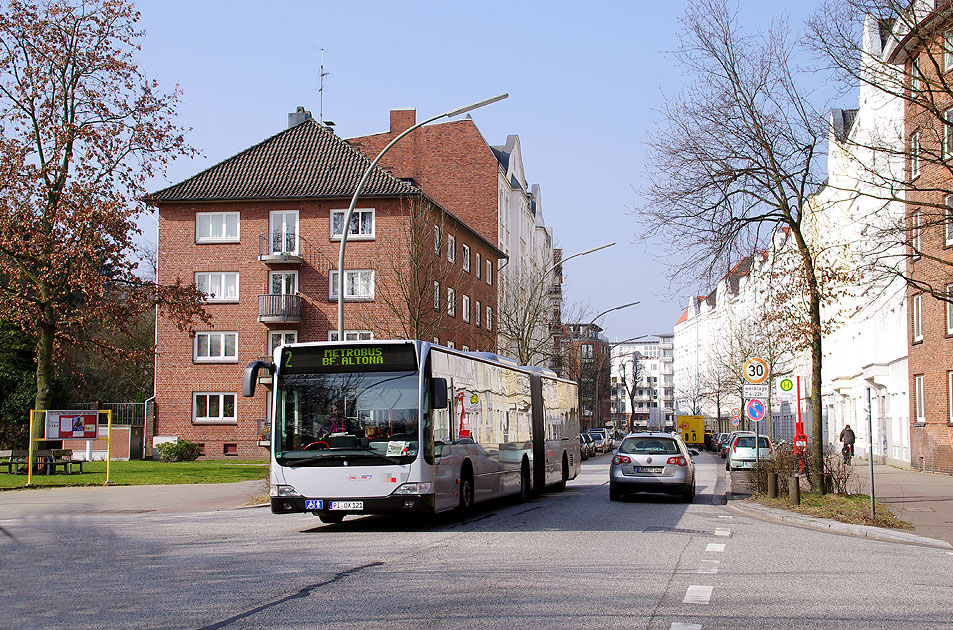 Haltestelle Celsiusweg an der Buslinie 2 vormals 188 in Hamburg