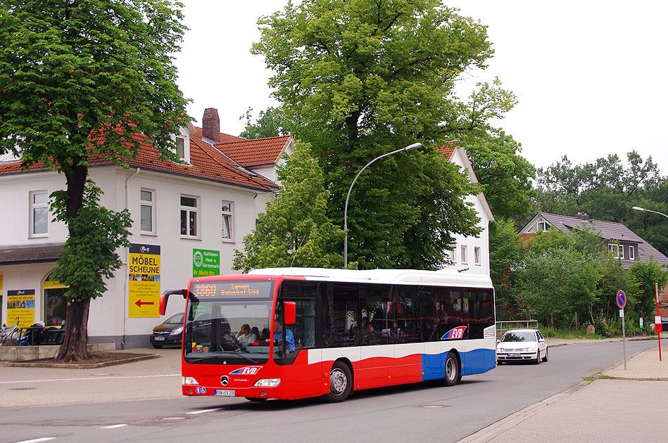 Ein EVB-Bus am Bahnhof Tostedt