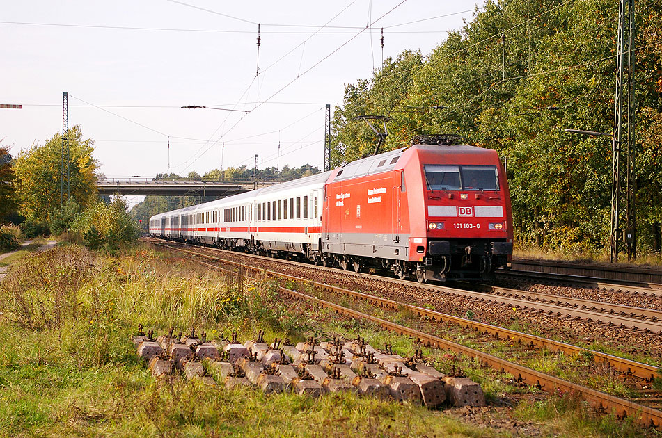 Die DB Baureihe 101 im Bahnhof Radbruch - Die Lok für den IC-Einsatz