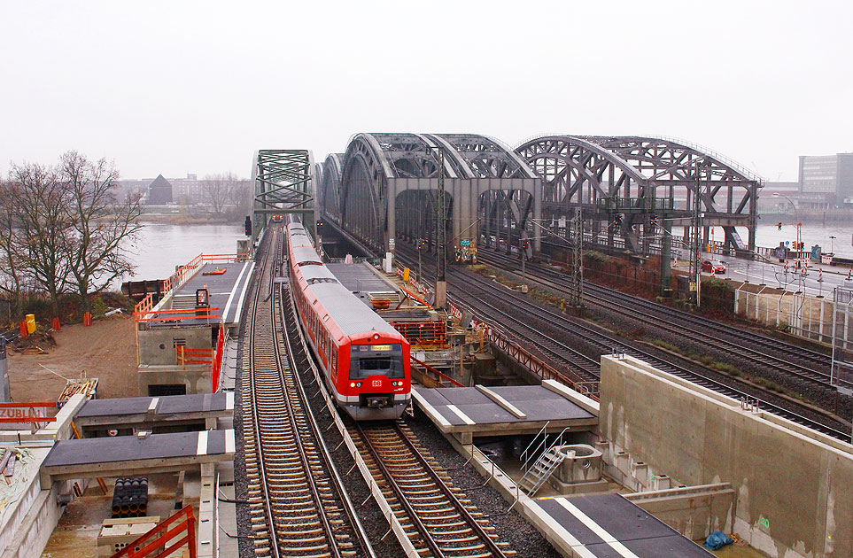 Der S-Bahn Bahnhof Elbbrücken in Hamburg