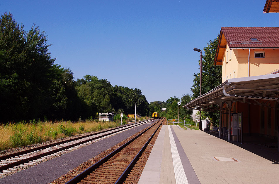 Der Bahnhof Pulsnitz in Sachsen