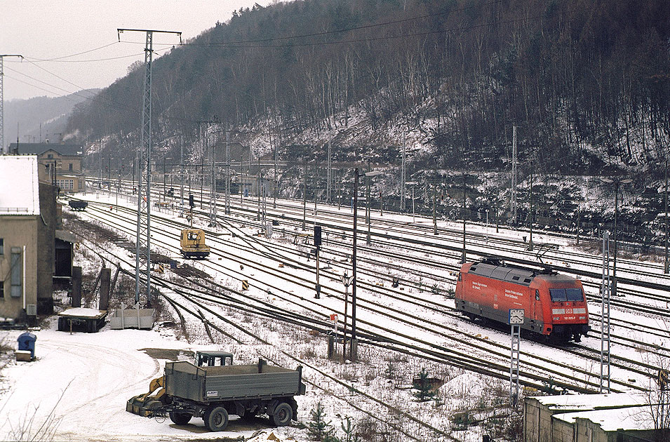 DB Baureihe 101 - Lok 101 005 - im Bahnhof Bad Schandau