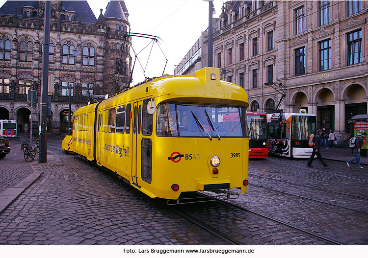 Die Straßenbahn in Bremen - Arbeitswagen - Haltestelle Domsheide
