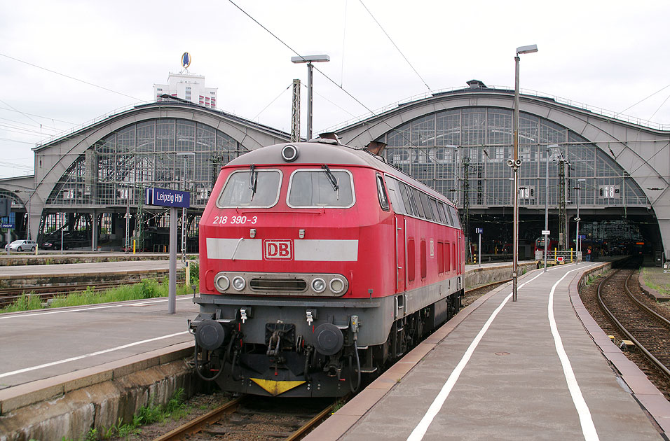 DB Baureihe 218 in Leipzig Hbf