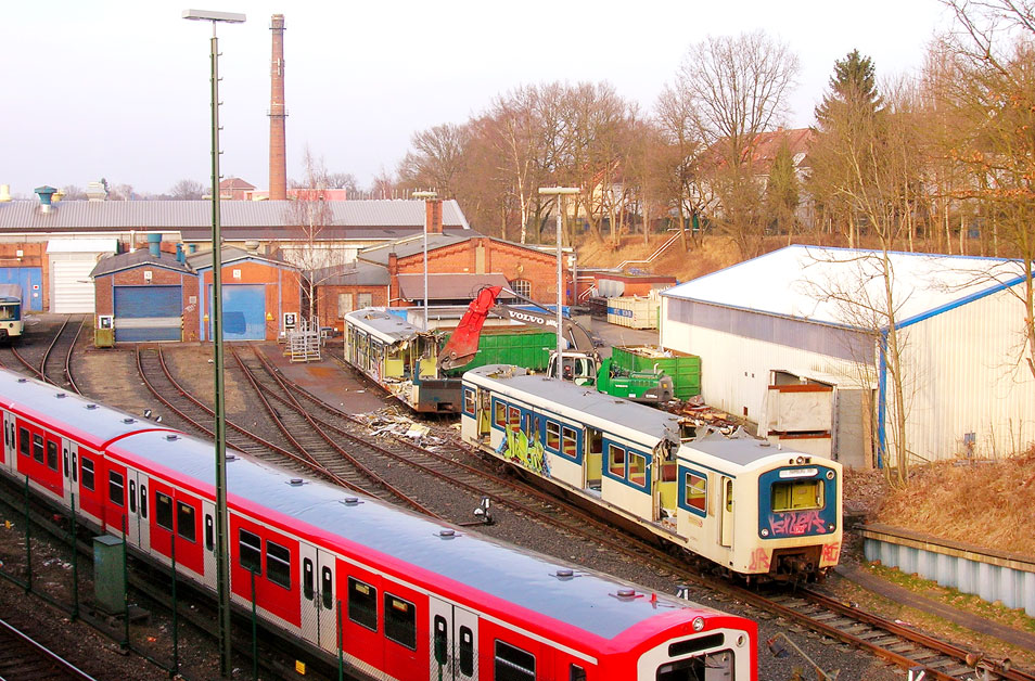 Verschrottung der DB Baureihe 472 der Hamburger S-Bahn