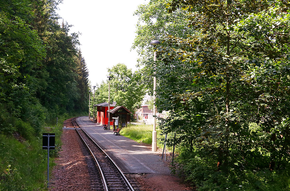 Der Bahnhof Buschmühle an der Weißeritztalbahn