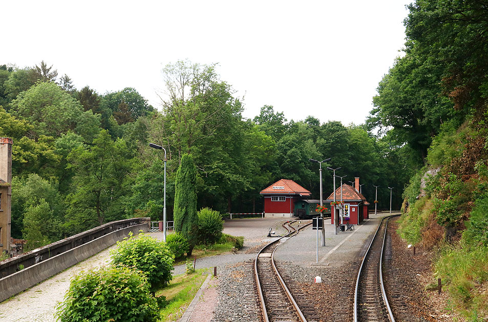 Der Bahnhof Seifersdorf an der Weißeritztalbahn