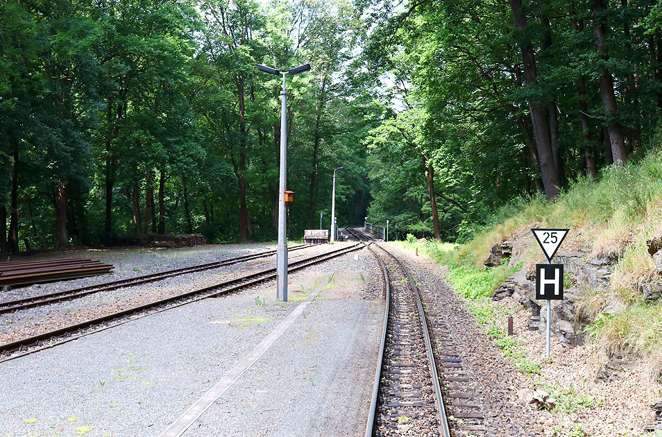 Der Bahnhof Seifersdorf an der Weißeritztalbahn