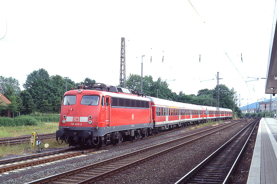 Eine Lok der Baureihe 110 in Minden (Westfalen)