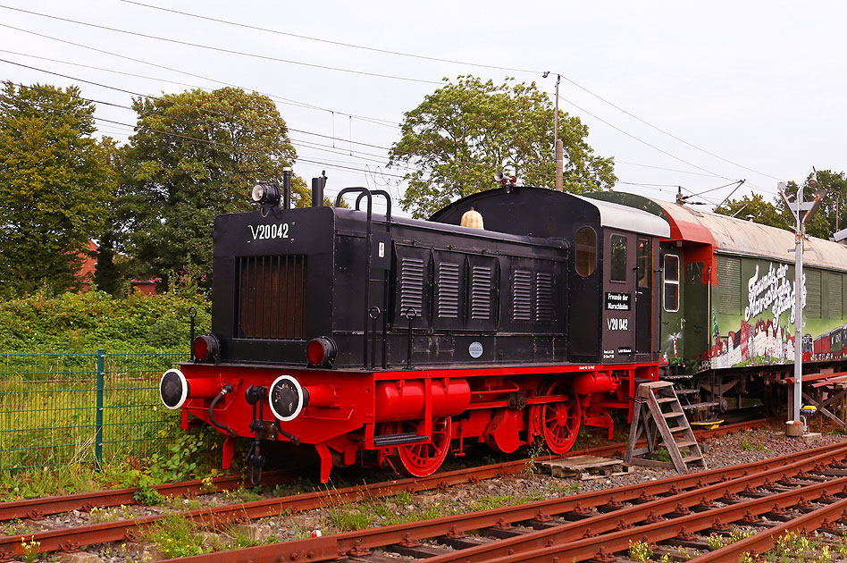 Die V 20 042 beim Verein Freunde der Marschbahn e.V. in Glückstadt