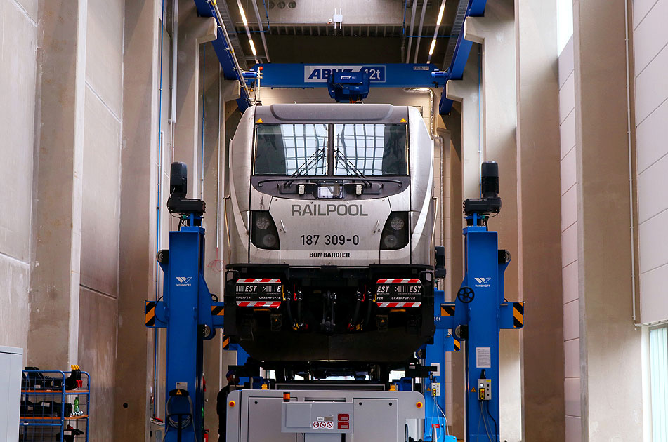 Die Railpool 187 309-0 in der Lokomotiv-Werkstatt Hamburg-Billbrook