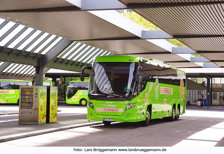 Scania Touring Bus im Einsatz für Meinfernbus in Berlin ZOB