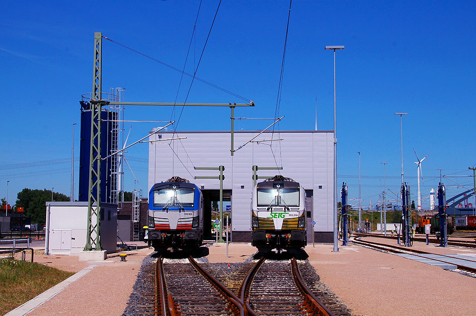 Die neue Ajax-Lokwerkstatt im Hamburger Hafen