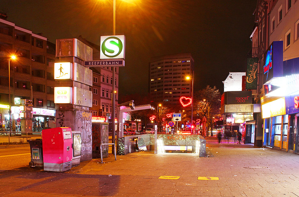 Der Bahnhof Reeperbahn der Hamburger S-Bahn