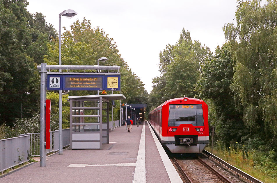 Der Bahnhof Iserbrook der Hamburger S-Bahn