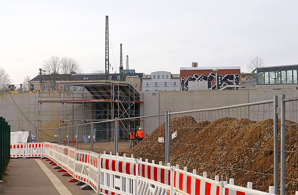 Der Bahnhof Hamburg Diebsteich im Bauzustand