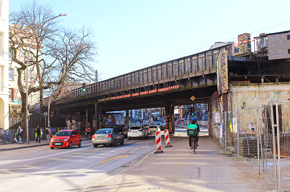 Die Sternbrücke in Hamburg an der Verbindungsbahn