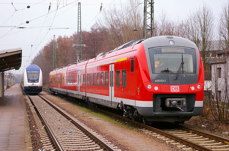 Die DB Baureihe 440 im Bahnhof Winsen an der Luhe auf Probefahrt
