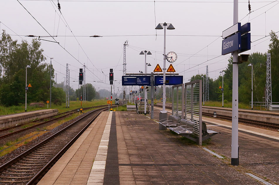 Der Bahnhof Güstrow in Mecklenburg-Vorpommern