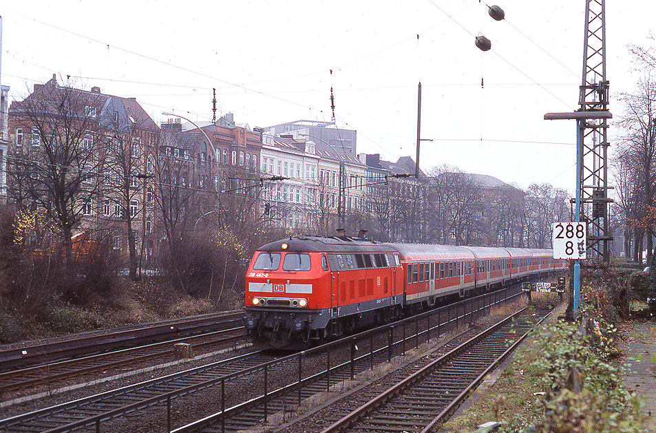 Die Baureihe 218 in Hamburg auf der Verbindungsbahn
