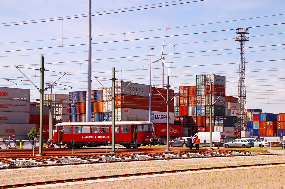 Der MAN Schienenbus Fridolin im Ajax Betriebswerk im Hamburger Hafen