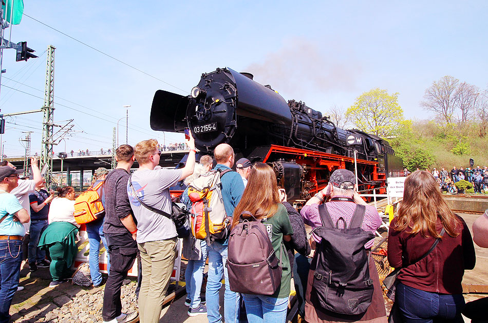 Die 03 2155-4 auf dem Dresdner Dampfloktreffen