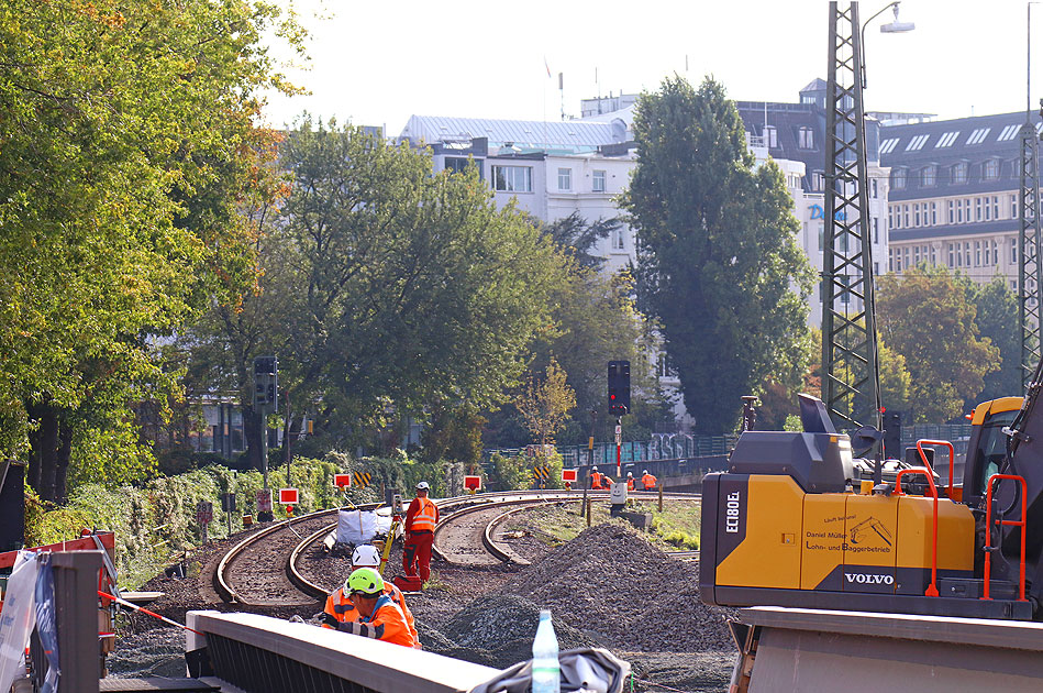 Bauarbeiten bei der Hamburger S-Bahn