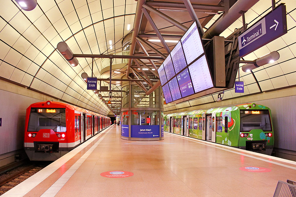 Der Bahnhof Flughafen (Airport) der Hamburger S-Bahn