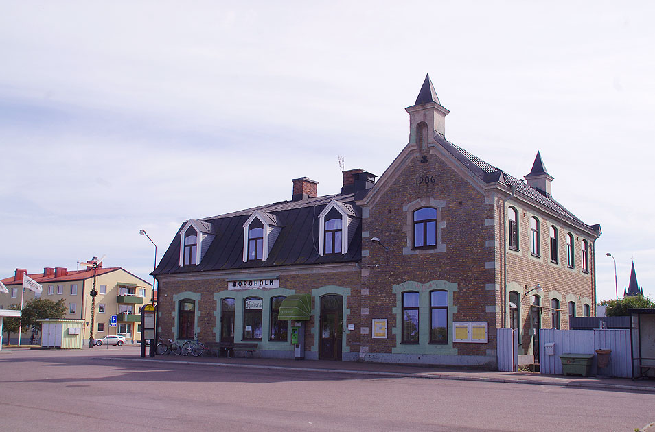 Der Bahnhof Borgholm auf der Insel &Ouml;land in Schweden