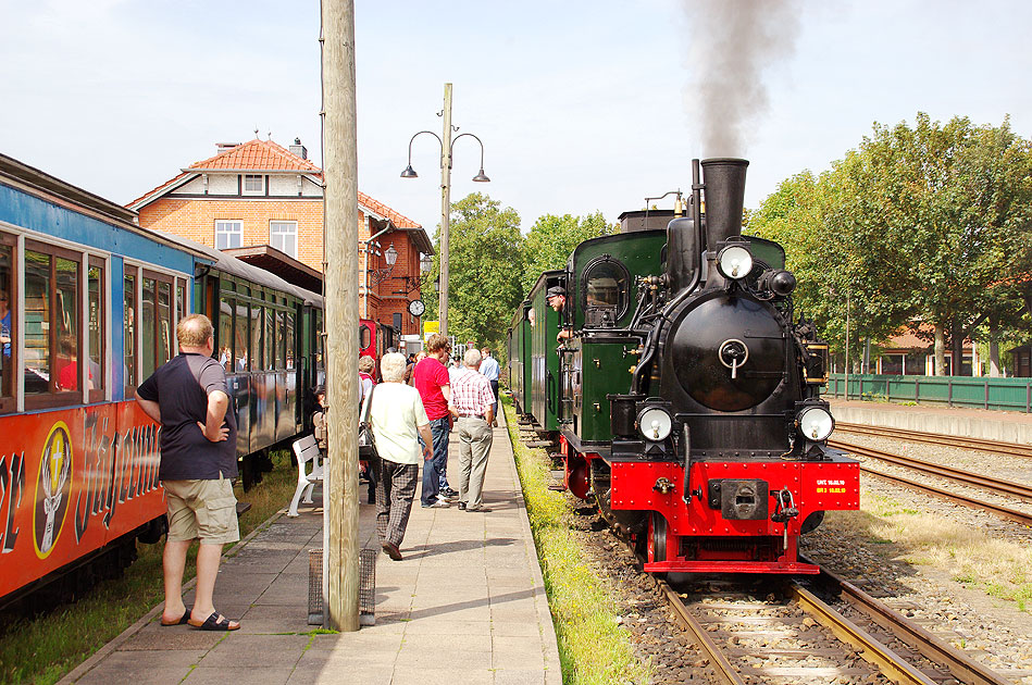 Die  DEV Dampflok Spreewald im Bahnhof Bruchhausen-Vilsen