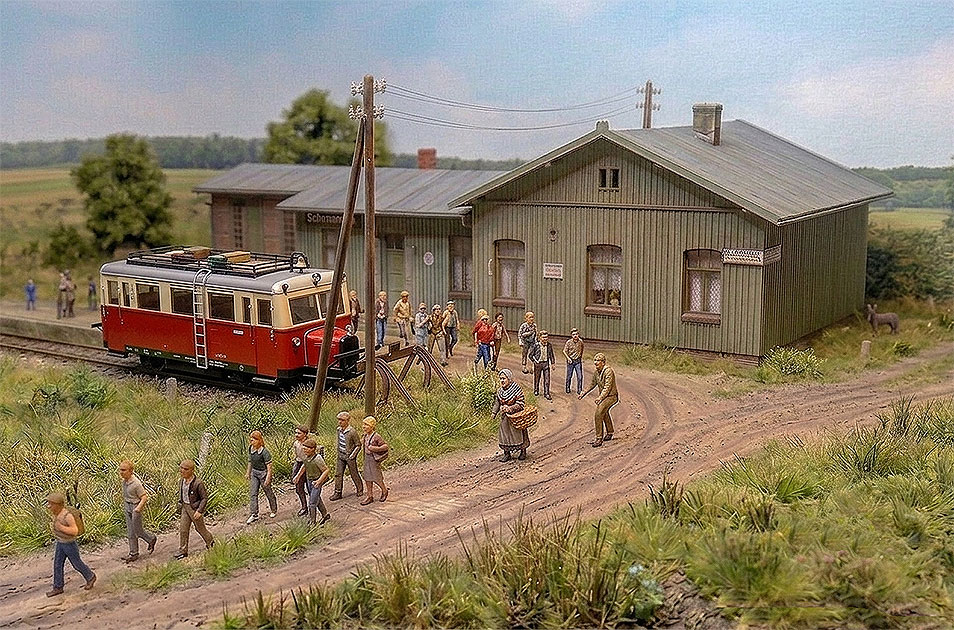 Der Bahnhof Schmarsau von der L&uuml;chow-Schmarsauer Eisenbahn