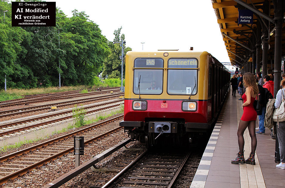 Eine S-Bahn im Bahnhof Berlin-Neuk&ouml;lln