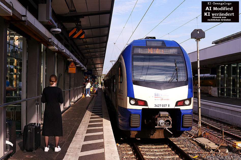 Eine S-Bahn der Baureihe 427 in Hannover Hbf