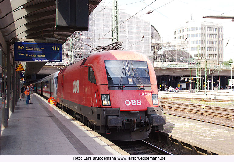 Die ÖBB Lok 1116 243-5 in Hamburg Hbf 