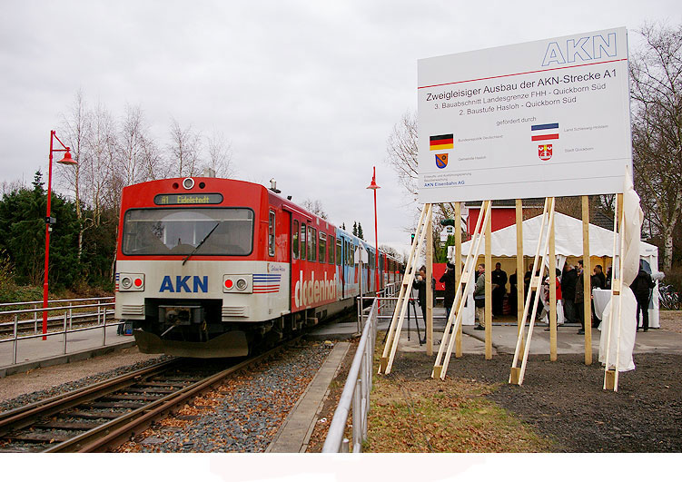 AKN Bahnhof Hasloh- erster Spatenstich zum zweigleisigen Ausbau von Hasloh nach Quickborn Süd