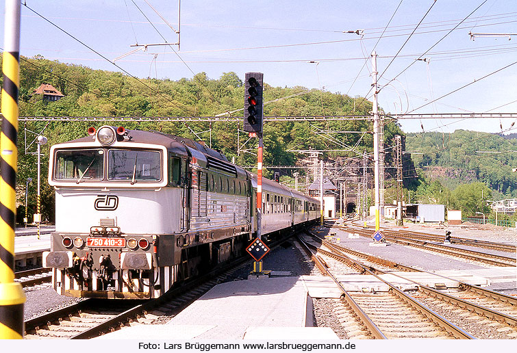 Die CD Baureihe 750 im Bahnhof Decin - Tetschen-Bodenbach
