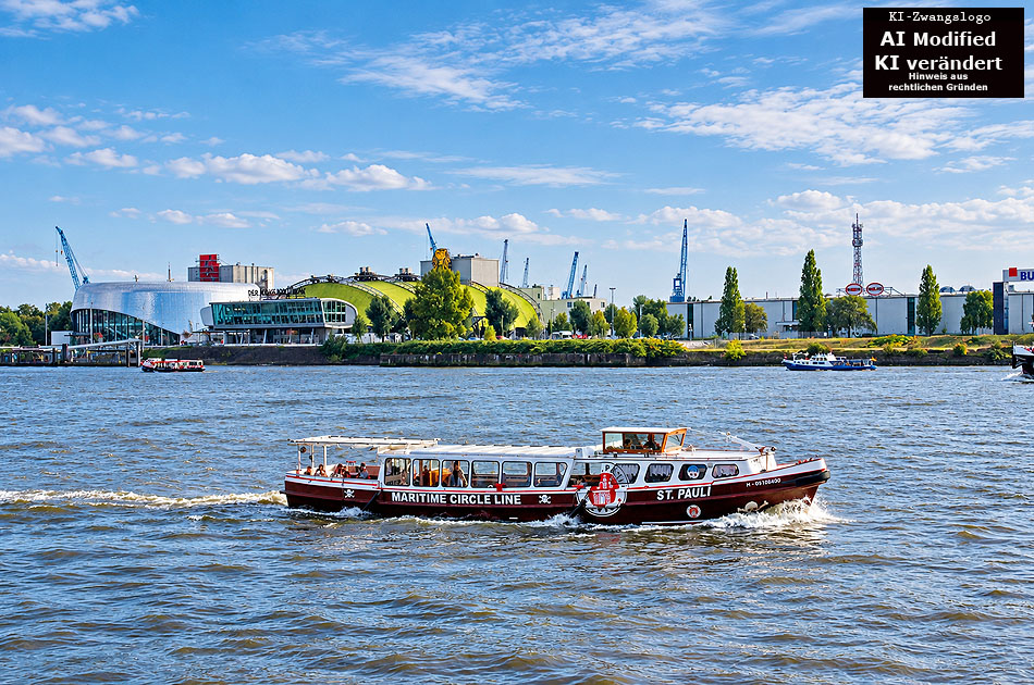 Die Barkasse St. Pauli der Martitime Circle Linie  in Hamburg