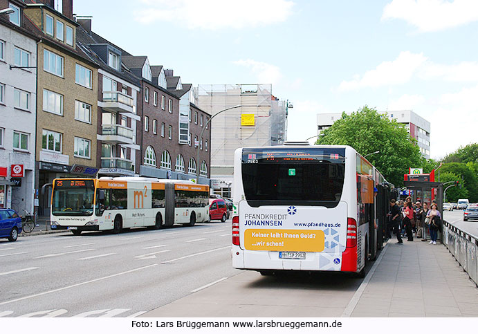 Hamburg Bushaltestelle Gärtnerstraße - Linien 5 - 20 - 25