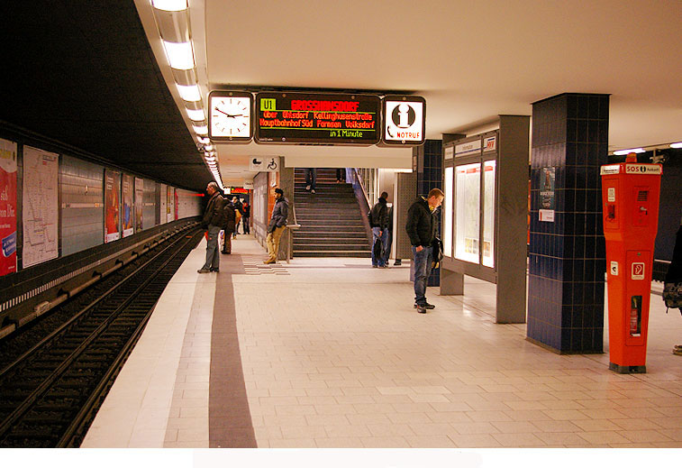 Die U-Bahn-Haltestelle Garstedt der Linie U1