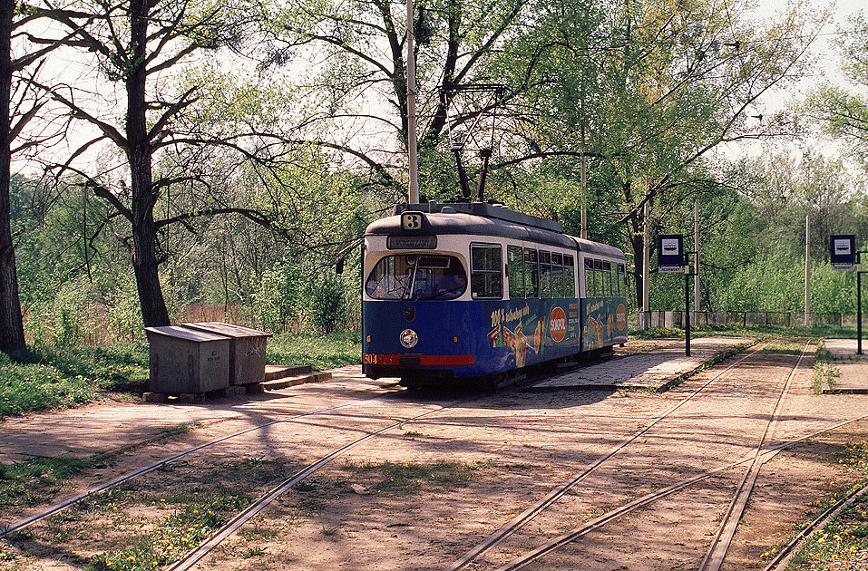 Straßenbahn Stettin Las Arkanski - Eckerberger Wald