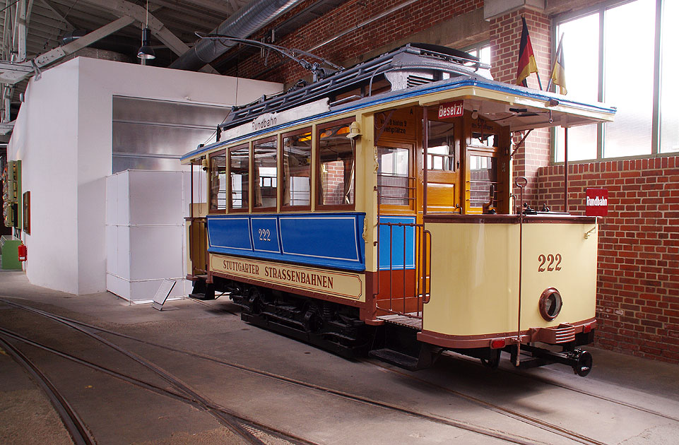 Straßenbahnmuseum Stuttgart - Stuttgarter Straßenbahn Wagen 222