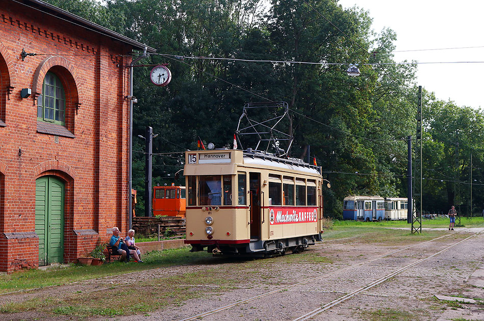 Der ex Üstra Stahlwagen 181 im Straßenbahnmuseum Wehmingen