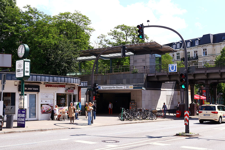 Der Bahnhof Eppendorfer Baum der Hamburger Hochbahn