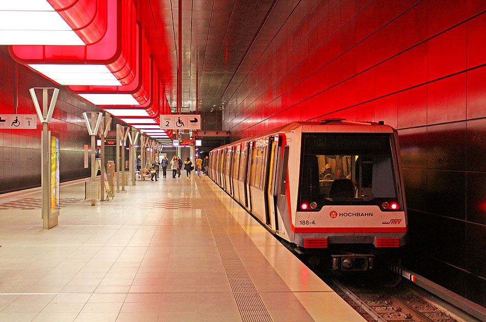 Der U-Bahn-Bahnhof Hafencity Universität