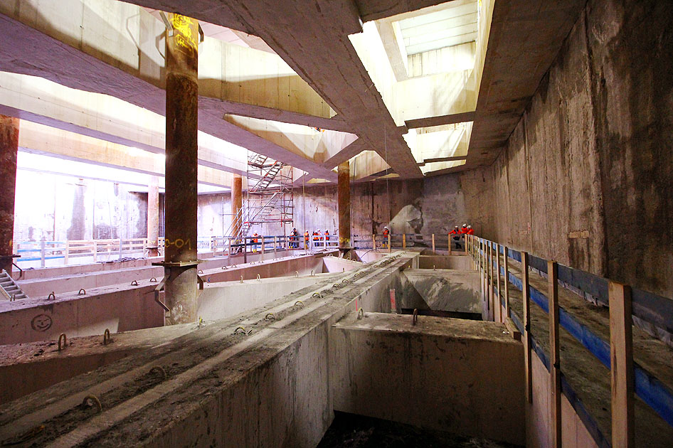 Die U-Bahn-Haltestelle Bramfeld in Hamburg