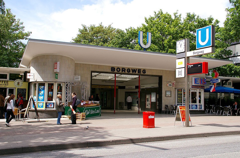 Der Bahnhof Borgeweg der Hamburger U-Bahn
