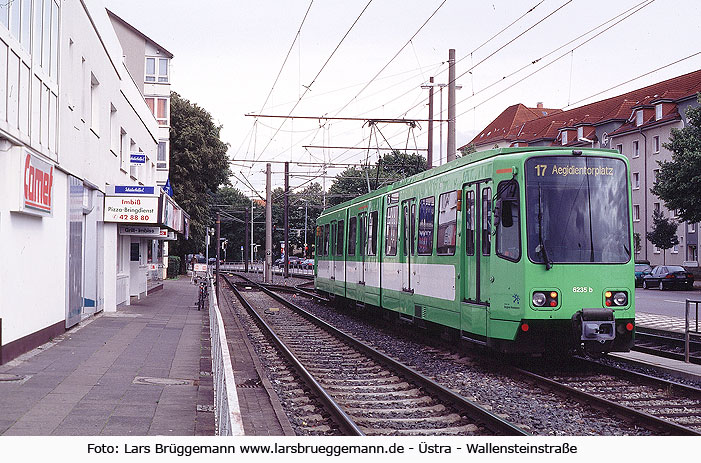 Üstra 6235 - Straßenbahn Hannover - Stadtbahn Hannover - Haltestelle Wallensteinstraße