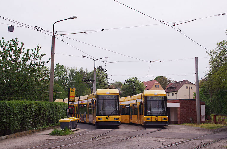 Straßenbahn Dresden - Haltestelle Leutewitz